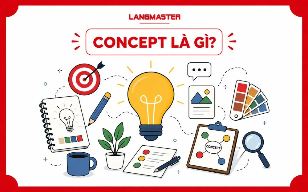 Concept là ý tưởng chủ đạo giúp định hướng và thống nhất toàn bộ dự án.