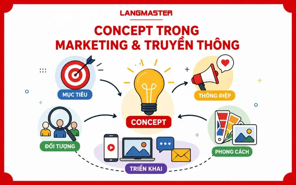 Concept giúp thống nhất mục tiêu, đối tượng, thông điệp, phong cách và cách triển khai truyền thông