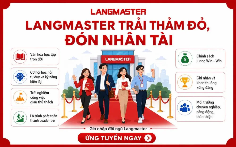 Langmaster trải thảm đỏ chào đón nhân tài với lộ trình phát triển và chính sách đãi ngộ hấp dẫn.
